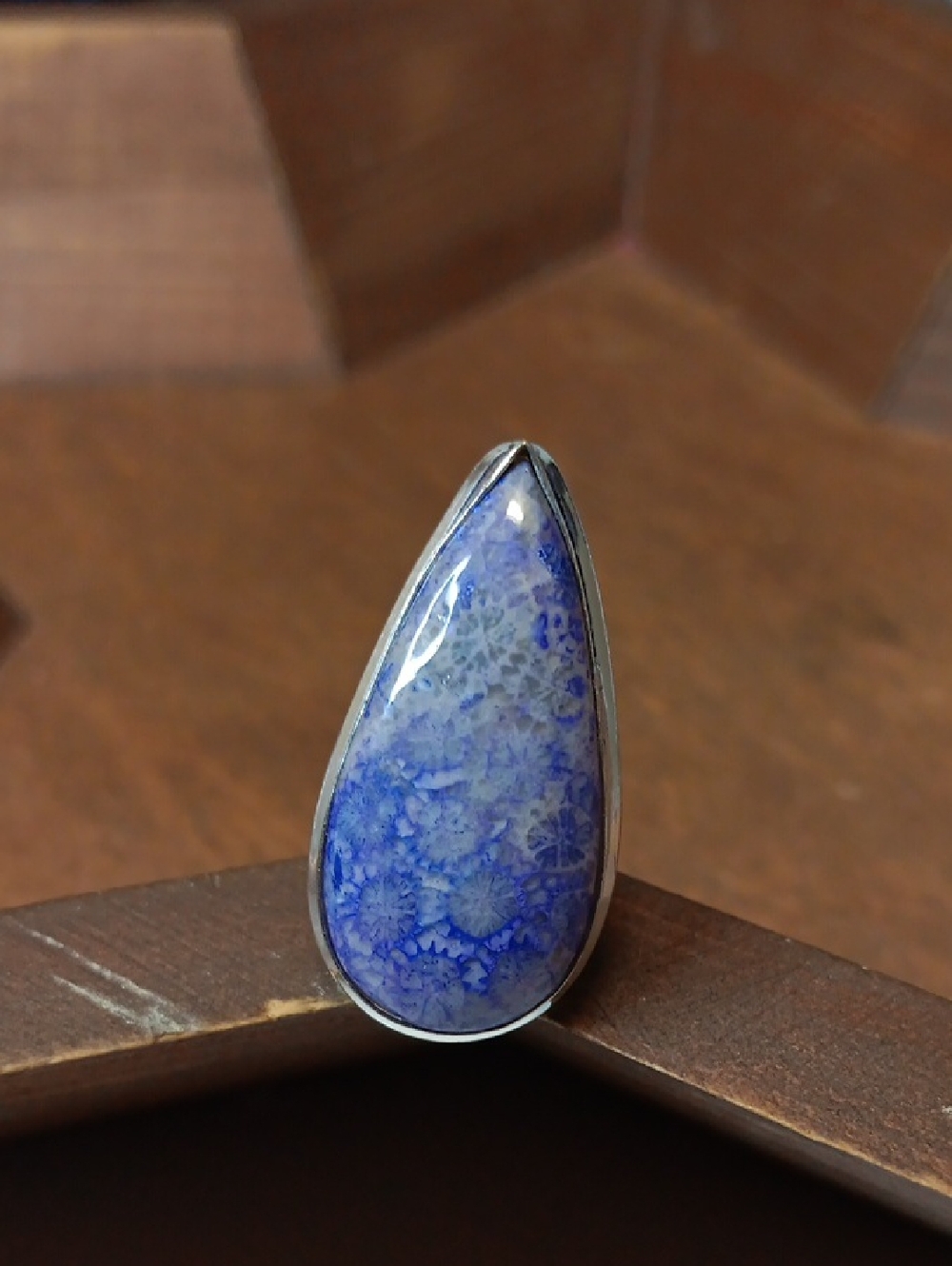Purple-Blue Teardrop Gemstone Ring - Women Jewelry